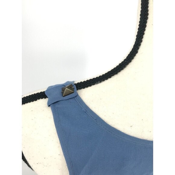 Michael Kors Women’s Size 4 Blouse Top Sleeveless Blue Side Zipper - Picture 10 of 13